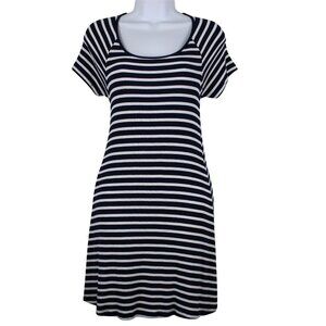 Old Navy Women's Blue & White Striped Shift short sleeve dress S
